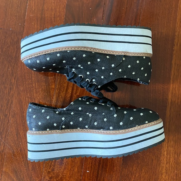 ZARA - polka dot platform Oxford style sneaker - Picture 2 of 7